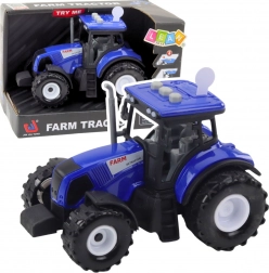 Tracteur de ferme avec lumières et sons, bleu 1:36
