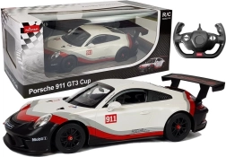 Voiture télécommandée Porsche 911 GT3 CUP Rastar 1:14 blanche
