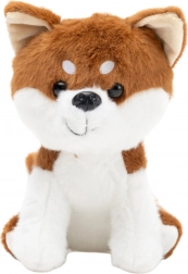 Chien en peluche Shiba Inu marron-blanc 20 cm