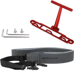 Support avec sangle Sunnylife pour télécommande DJI RC / RC 2 rouge