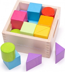 Blocs en bois colorés pour enfants de Bigjigs Toys