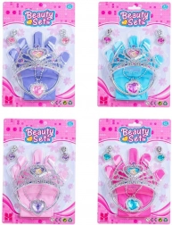 Set de bijoux et gants pour enfants avec couronne
