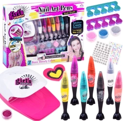 Set de décoration d’ongles pour filles avec sèche-ongles GIRL'S CREATOR