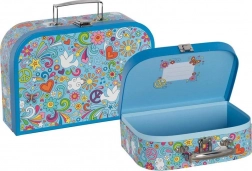 Goki set de valisettes pour enfants Love & Peace, 2 pcs