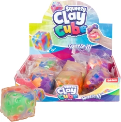 Cube antistress coloré transparent à presser de 6 cm
