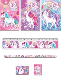 Set d’écriture avec motif licorne (assortiment de motifs)