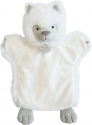 Marionnette en peluche Loup Blanc 25 cm