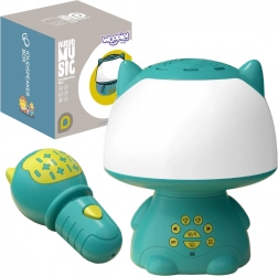 Woopie lampe RGB multifonction avec haut‑parleur Bluetooth, karaoké et changeur de voix – turquoise