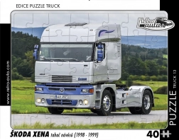 Puzzle RETRO-AUTA ŠKODA Xena – tracteur de semi-remorques, 40 pièces