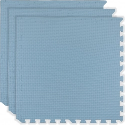 Tapis de jeu de sol en mousse HUMBI 180 × 60 cm, grands puzzles imperméables, sûr, 3 pcs, bleu clair