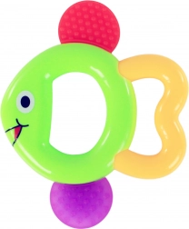 Hochet et anneau de dentition en forme de poisson