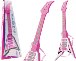Guitare électrique pour enfants avec lumières LED et mélodies – rose