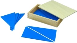 Boîte Moyo Montessori avec triangles bleus