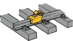 Butées de voie jaunes ROCO, lot de 12 pièces