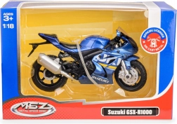 modèle de moto 1:18 Suzuki GSX‑R1000 bleu