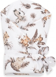 Couverture d’emmaillotage pour bébé New Baby Safari 80 × 80 cm