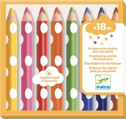 Huit crayons de couleur pour enfants DJECO