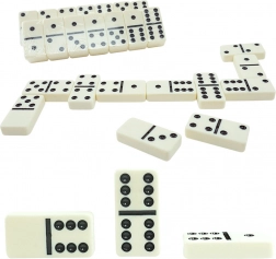 Jeu classique de dominos avec 28 pièces dans un étui en plastique