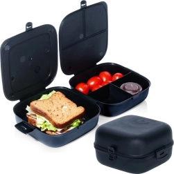 Lunchbox compartimenté 2×700 ml, noir