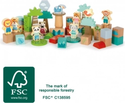 Jeu de construction en bois Amis de la jungle small foot