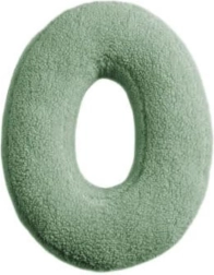 Lettre en peluche Mealini O verte - 1 pièce
