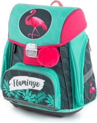 Cartable scolaire premium avec motif flamant rose