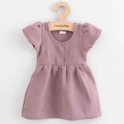 robe en mousseline pour enfants New Baby lavande 62 (3–6 mois)