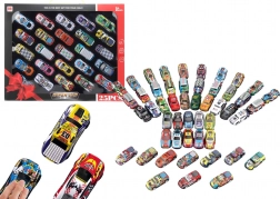 Set de petites voitures motorisées - collection colorée de 25 pièces