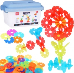Flocons de construction colorés 3D – ensemble de 140 pièces pour enfants
