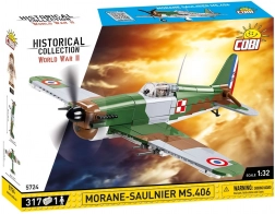 COBI Morane‑Saulnier MS.406 – maquette d’avion historique à l’échelle 1:32 (317 pièces)