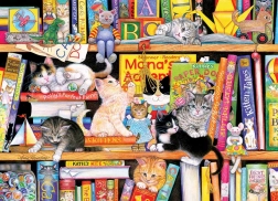 COBBLE HILL puzzle familial – l’heure des histoires de chats, 350 pièces