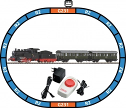 Coffret de départ Piko train de voyageurs avec locomotive à vapeur Oi2 PKP, H0
