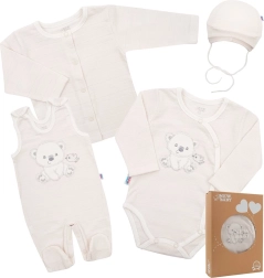 Set naissance New Baby Sweet Bear, beige, 4 pièces, taille 62