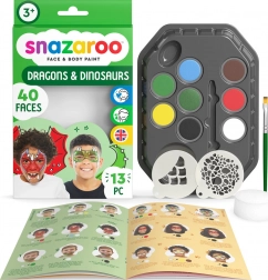 SNAZAROO Coffret 8 couleurs pour le visage - Dragons et dinosaures