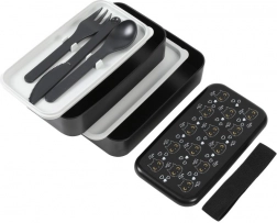 bento box noir à motif chat 1,2 l
