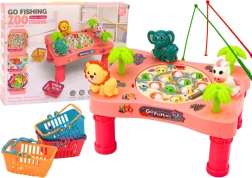 Jeu de pêche magnétique – petite table rose pour enfants