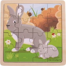 Puzzle Bigjigs Toys lapin avec son petit