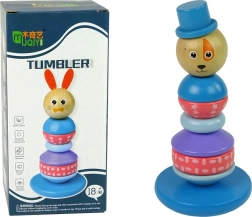 Pyramide éducative en bois Chien avec chapeau