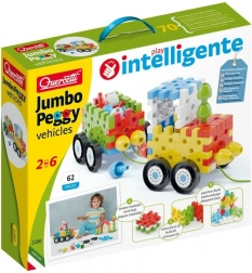 Quercetti Jumbo Peggy Vehicles Jeu de construction pour les tout-petits
