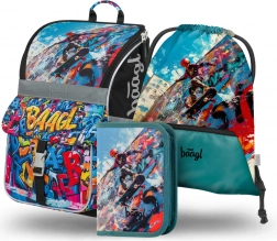 Ensemble Cartable, trousse et sac BAAGL Skatepark