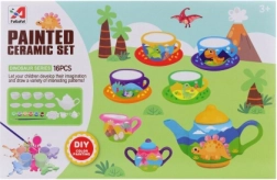 Set de thé à peindre avec dinosaures
