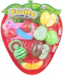 Set de découpe de fruits avec Velcro – blister en forme de fraise