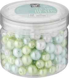 Ensemble de perles en verre vertes