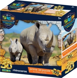 Puzzle 3D rhinocéros 100 pièces