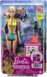 Barbie biologiste marine – set de jeu avec laboratoire mobile