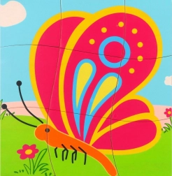 Puzzle en bois superposés Papillon