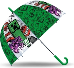 Parapluie enfant transparent Minecraft à ouverture manuelle