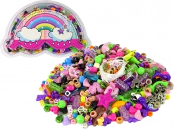 Set de perles colorées pour fabrication de bijoux DIY