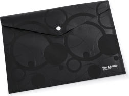 Pochette pour documents A4 noir et blanc
