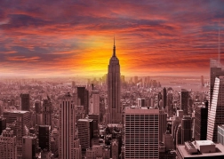Profitez du Puzzle Coucher de soleil sur la Skyline de New York 1000 pièces